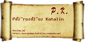 Pórszász Katalin névjegykártya